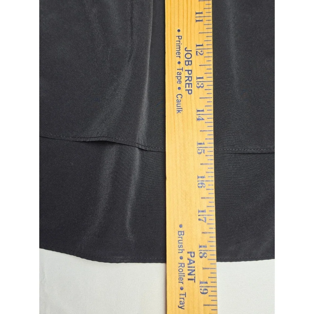 Elle Black Tiered Layered Mini Skirt Elastic Waist Back Zip Size Medium